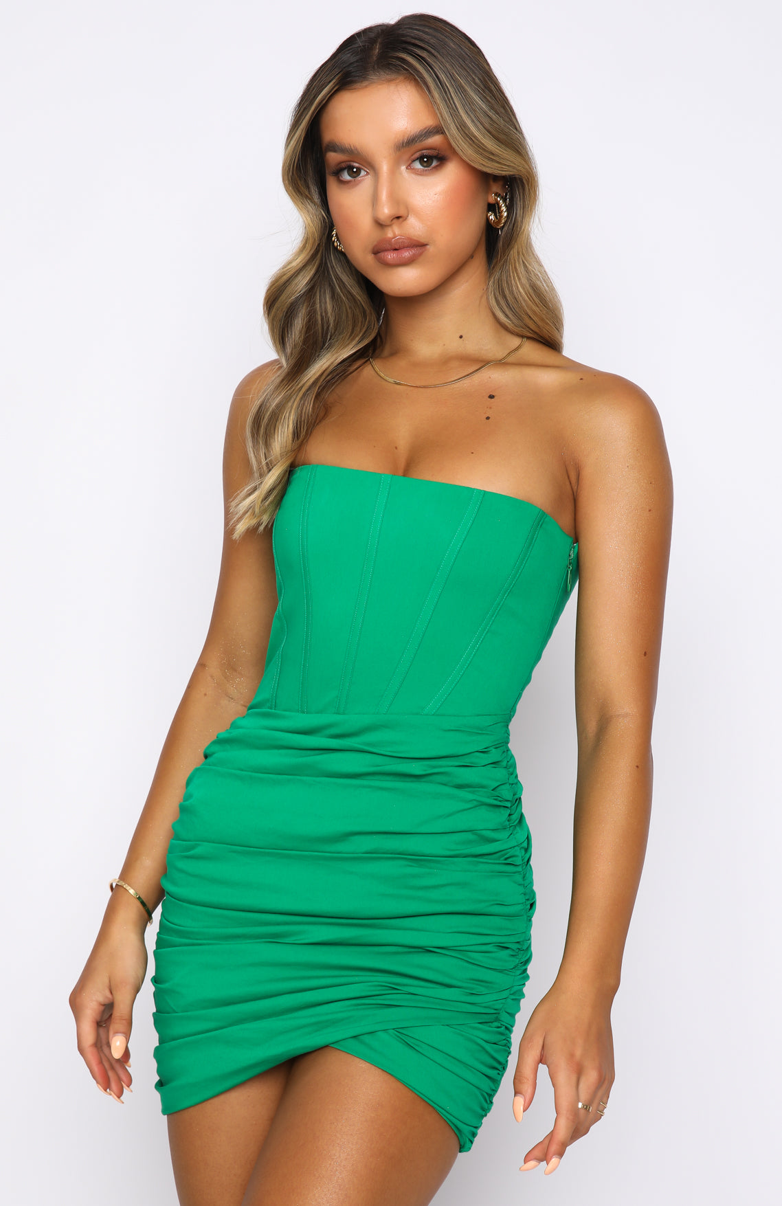 It Mini Dress Green | White Fox Boutique